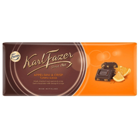 Karl Fazer オレンジ ダーク チョコレート 200g 1枚　フィンランドのチョコレートです