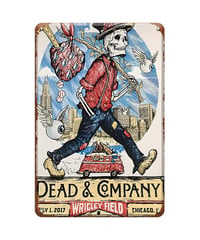ブリキ看板 Dead & Company デッドアンドカンパニー スカル 骸骨 シカゴ Wrigley Field レトロ アート ポスター インテリア