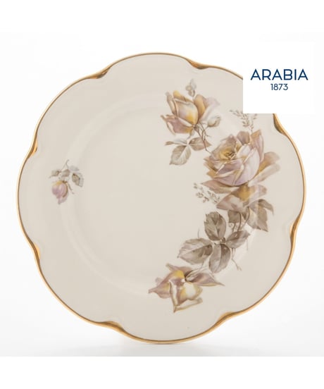ARABIA DIAMANT ローズ プレート 約21cm フィンランド製
