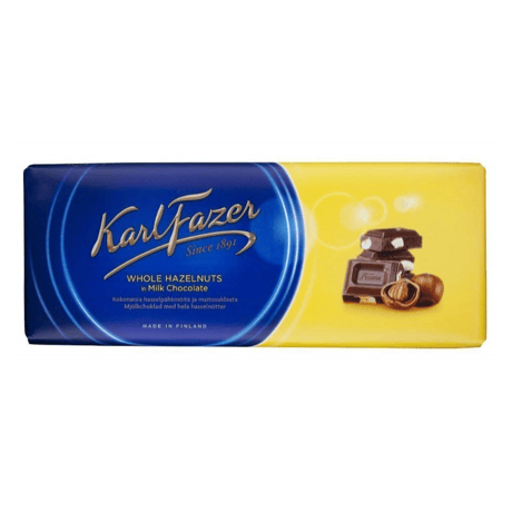 Karl Fazer ヘーゼルナッツ味　チョコレート 200g 1枚
