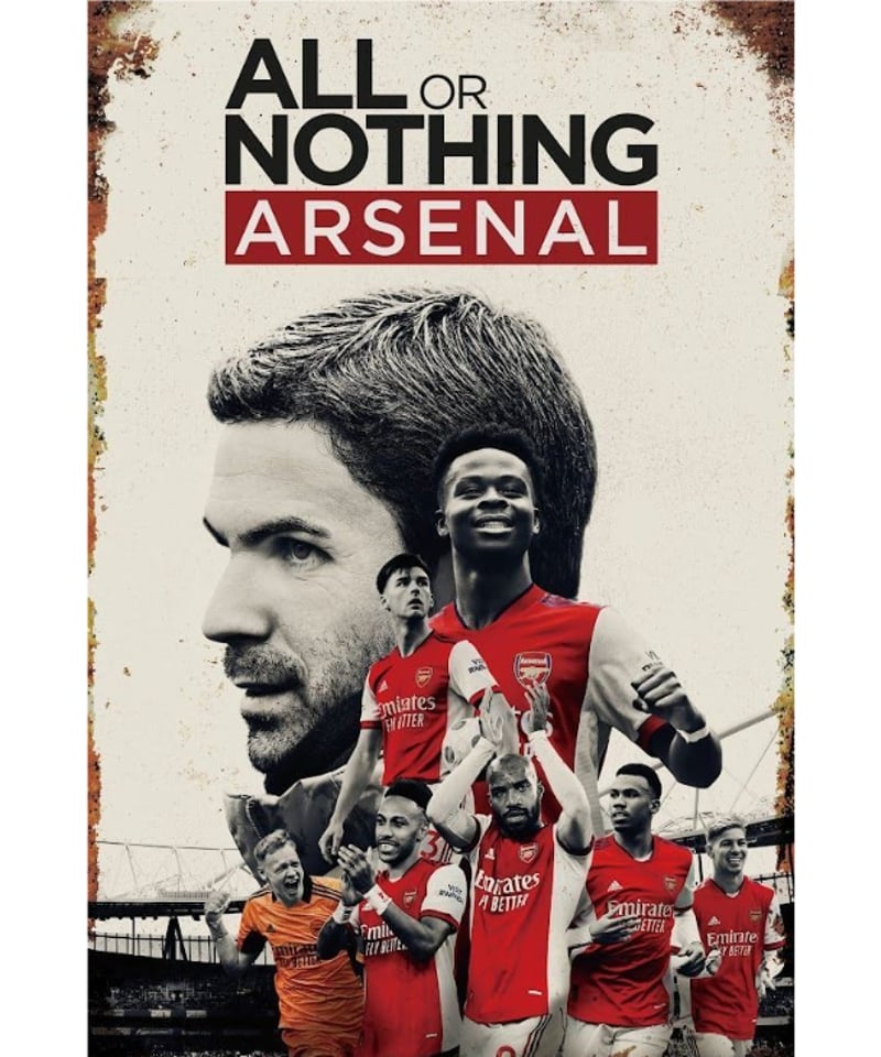 アーセナル ブリキ看板 サッカー ALL OR NOTHING インテリア