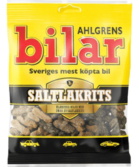 Bilar スゥエーデン 車型 ビーラル マシュマロ 塩ラクリッツ味 グミ 100ｇ×１袋