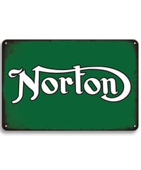 ブリキ看板 Norton ノートン バイク モーターサイクル 英国バイク ロゴ ブランド エンブレム ヴィンテージ レトロ ガレージ インテリア 壁飾り おしゃれ