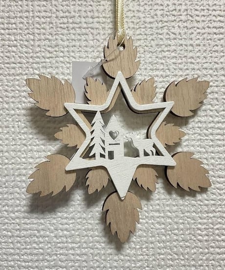 クリスマス スノー オーナメント 12cm