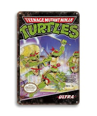 タートルズ ブリキ看板 TMNT ティーンエイジ・ミュータント・ニンジャ・タートルズ レトロ ゲーム Nintendo インテリア 雑貨