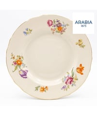 ARABIA Kesakukka ヴィンテージ プレート 約23.5cm 花柄 金彩