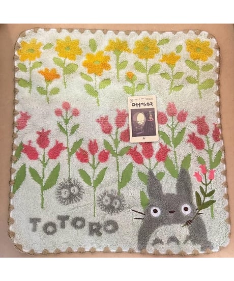 トトロ 野花 タオルハンカチ 35×34cm