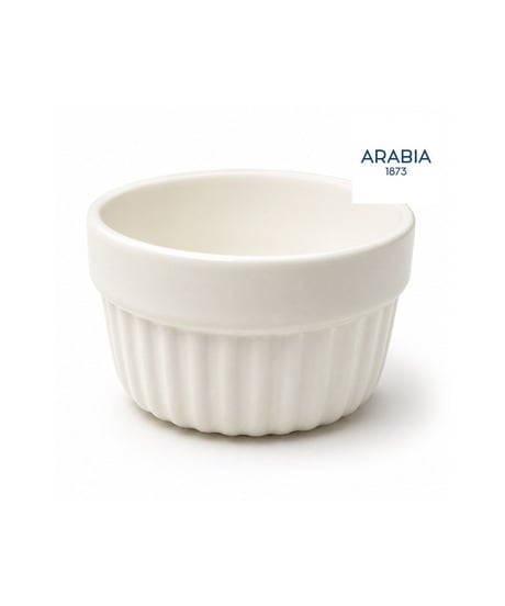 ARABIA ヴィンテージ リブボウル ホワイト 約9cm