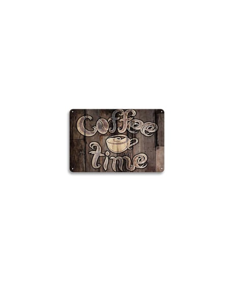 ブリキ看板 コーヒー Coffee Time レトロ カフェ インテリア 壁飾り