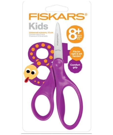 Fiskars キッズ用はさみ 紫 8＋17cm