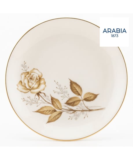 ARABIA Juhlaruusu プレート 約5.5cm バラ柄 北欧