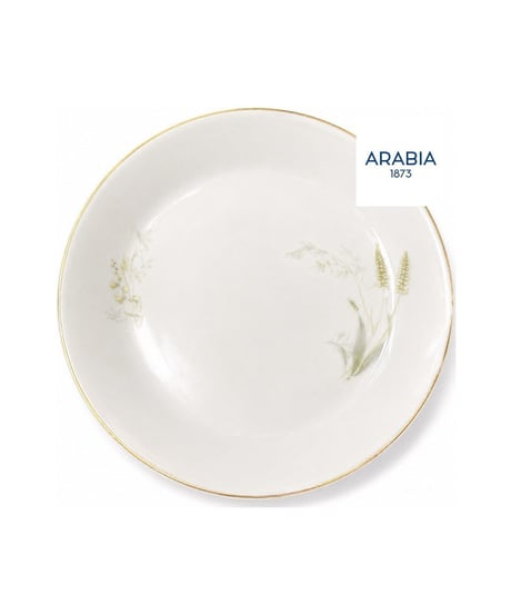 ARABIA ヴィンテージ 野草柄 プレート 約17cm 金彩
