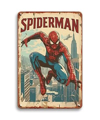 スパイダーマン ブリキ看板 アメコミ レトロ ポスター ヴィンテージ風 インテリア雑貨 壁飾り