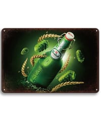 ブリキ看板 ビール Grolsch グロールシュ 瓶 ビールボトル レトロ アンティーク インテリア 壁掛け おしゃれ