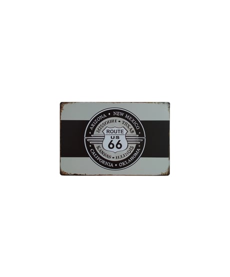 ブリキ看板 Route 66 州名 モノトーン アメリカ カリフォルニア 壁飾り