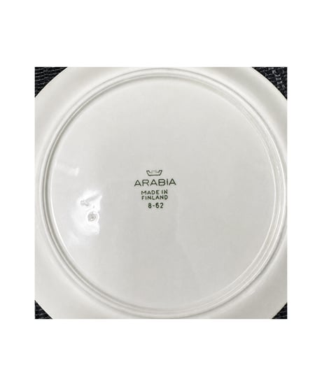 ARABIA ヴィンテージ 野草柄 プレート 約17cm 金彩