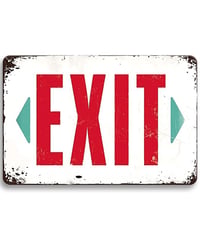 EXIT ブリキ看板 レトロ アメリカン雑貨 ヴィンテージ風 インテリア 壁飾り ガレージ 看板 ディスプレイ おしゃれ