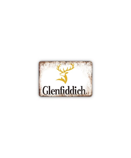 鹿 ブリキ看板 Glenfiddich レトロ アンティーク風 インテリア 壁飾り
