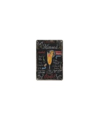 ブリキ看板 ミモザ Mimosa カクテル レシピ シャンパン BAR おしゃれ 壁飾り