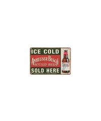 ブリキ看板 バドワイザー Budweiser ANHEUSER-BUSCH ビール レトロ アメリカン BAR 壁飾り