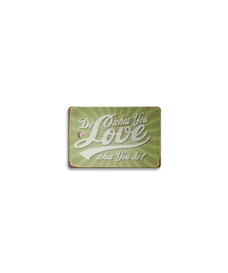 ブリキ看板 Do what you Love モチベーション 名言 グリーン おしゃれ 壁飾り