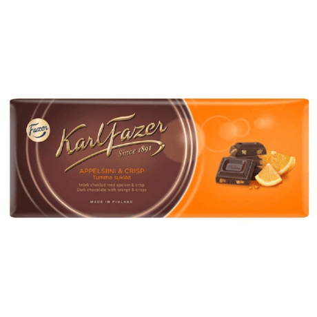 Karl Fazer オレンジ ダーク チョコレート 200g * 2枚セット (400g)　フィンランドのチョコレートです