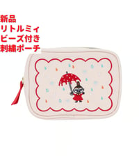 ムーミン リトルミィ ビーズ付き刺繍ポーチ 14cm