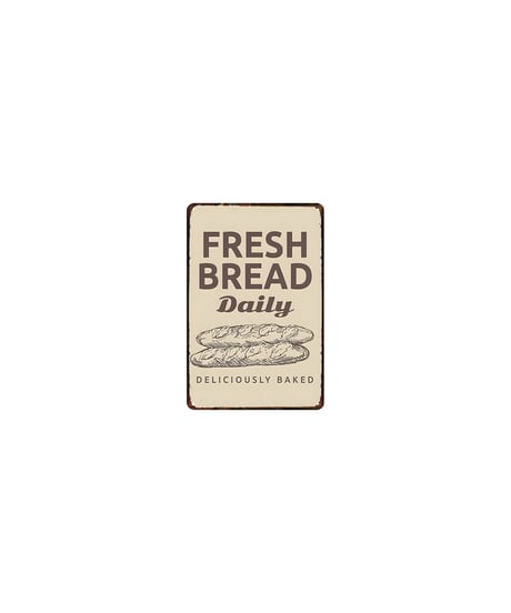 ブリキ看板 パン ベーカリー レトロ FRESH BREAD カフェ 壁飾り