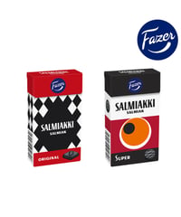 Fazer サルミアッキ グミ 40g ＆ スーパーサルミアッキ リコリス グミ 38g 2箱セット