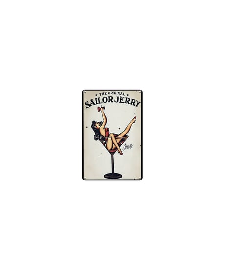 ブリキ看板 レトロ ピンナップガール SAILOR JERRY アメリカン 壁飾り