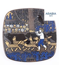 ARABIA カレワラ 1979年 イヤープレート 壁掛け 陶板 20cm