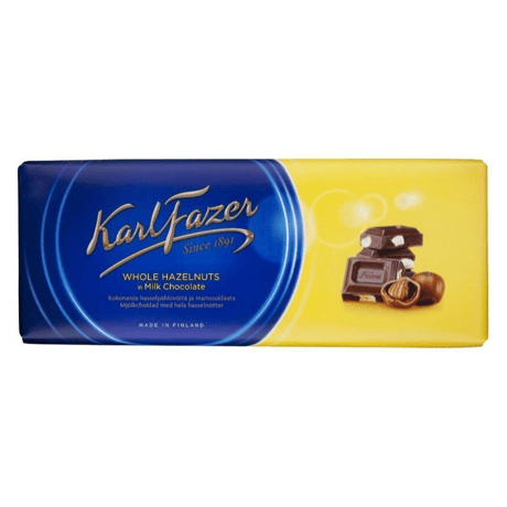 Karl Fazer ヘーゼルナッツ味　チョコレート 200g 10枚