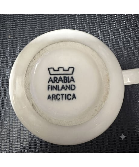 ARABIA Arctica アルクティカ ヴィンテージ トリオ 3点セット カップ ソーサー プレート 北欧 フィンランド