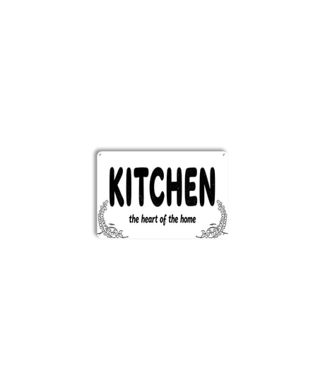 ブリキ看板 KITCHEN the heart of the home キッチン シンプル モノトーン おしゃれ 壁飾り