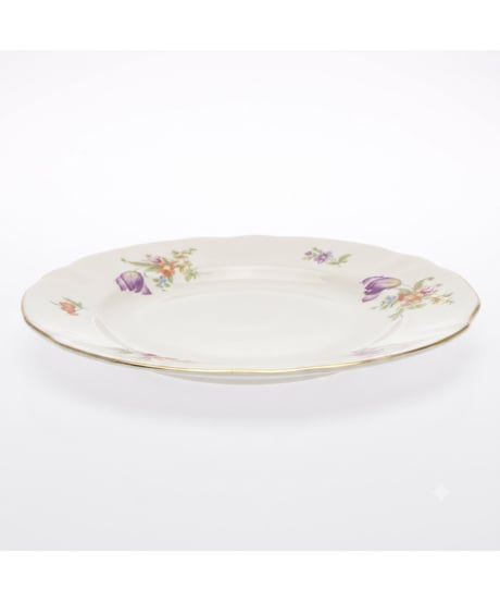 ARABIA ヴィンテージ 花柄 プレート 約17cm 金彩 フィンランド 1950-60年代