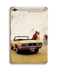 ブリキ看板 CHEVROLET CAMARO SS Convertible シボレー カマロ コンバーチブル アメ車 ヴィンテージ GM レトロ ガレージ インテリア 壁飾り おしゃれ