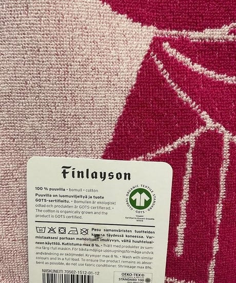 Finlayson フローレン ハンドタオル ピンク 30×50cm