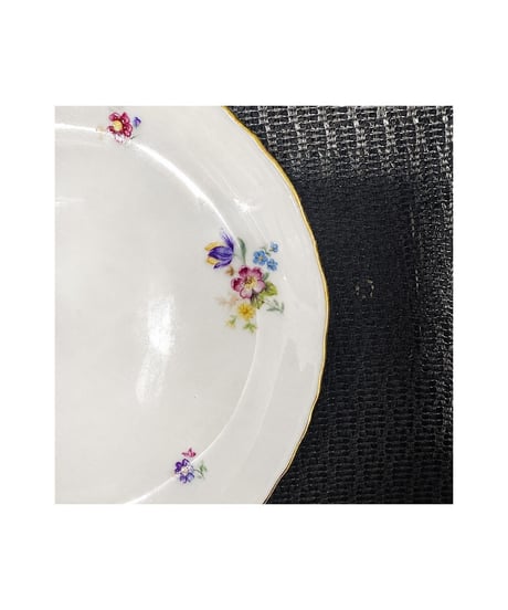 ARABIA 花柄 プレート 約6.5cm 金彩 フィンランド製