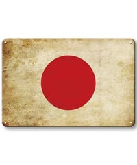 日本国旗 ブリキ看板 日の丸 レトロ ビンテージ インテリア 雑貨 壁飾り ディスプレイ おしゃれ 30cm×20cm