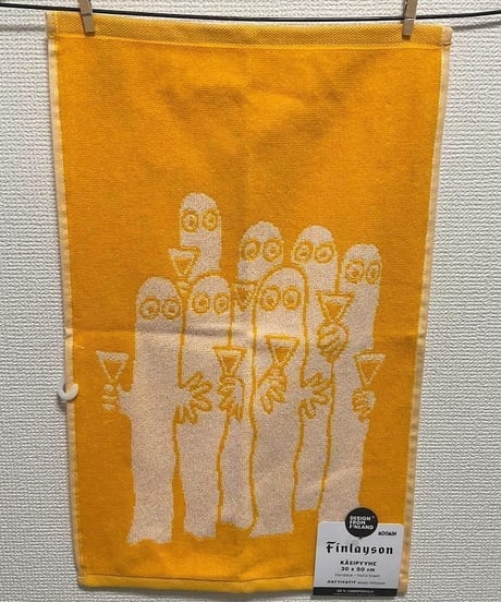 Finlayson ニョロニョロ ハンドタオル イエロー 30×50cm