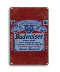 ブリキ看板 Budweiser バドワイザー レトロ ビール アメリカン雑貨 ヴィンテージ インテリア 壁飾り
