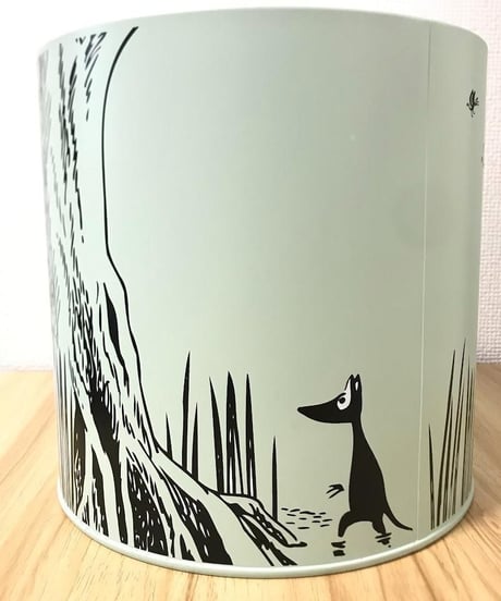 Muurla ムーミン フローレン ペット用食品入れ ブリキ瓶 緑 21cm