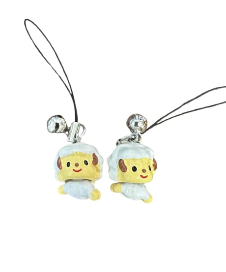 ゆらゆら干支 ひつじキーホルダー 2個×2.5cm セット