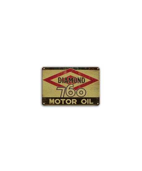 ブリキ看板 レトロ MOTOR OIL DIAMOND 760 アメリカン ガレージ 壁飾り