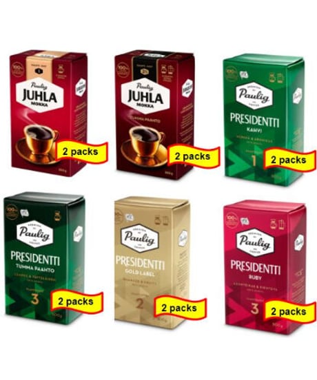 北欧 パウリグ フィルター ブレンド グラウンドコーヒーセット 12パック 6kg