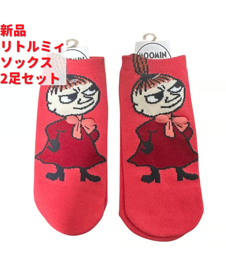 ムーミン リトルミィ ソックス レッド 2足セット 23cm～25cm