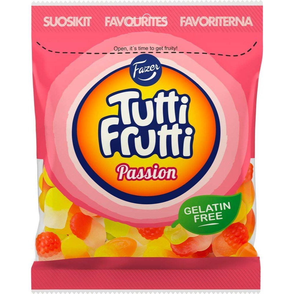 Fazer Tutti Fruttiトゥッティ フルッティ パッション フルーツ味 グミ 18...