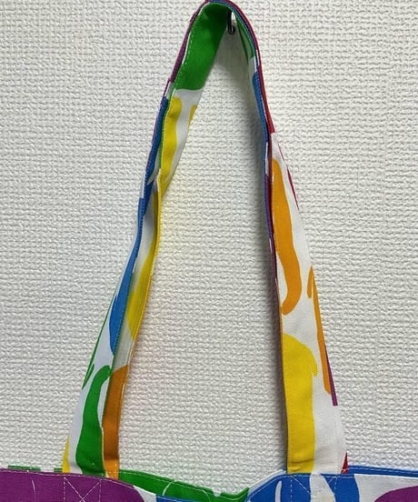 Finlayson ゾウさん柄 カラフル 手提げバック 41.5×36cm