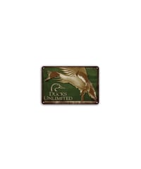 ブリキ看板 DUCKS UNLIMITED 鴨 マガモ ハンティング アウトドア 1937 壁飾り