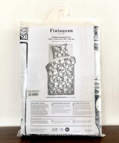 Finlayson ムーミンパパ コミック絵柄の布団 枕カバー150×210cm